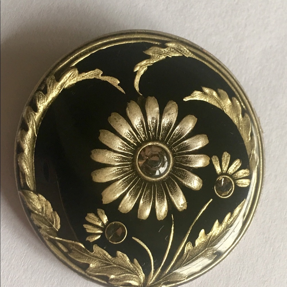Catherine Popesco France  Enamel Rhinestone Brooch